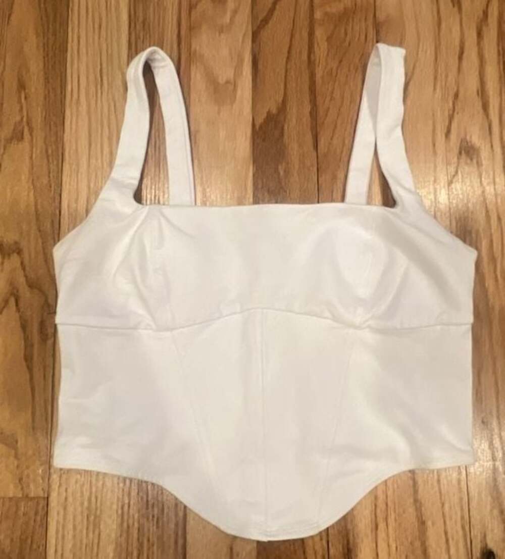 Garage White Corset Tank Top Size P/S